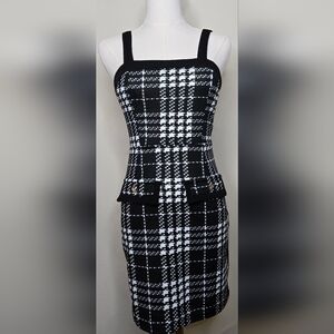 Patterned button front crop jacket and dress, pencil skirt